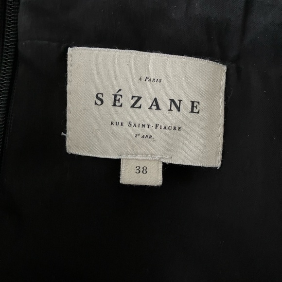 Sézane Magalia black leather midi skirt 38/6 - Picture 9 of 13